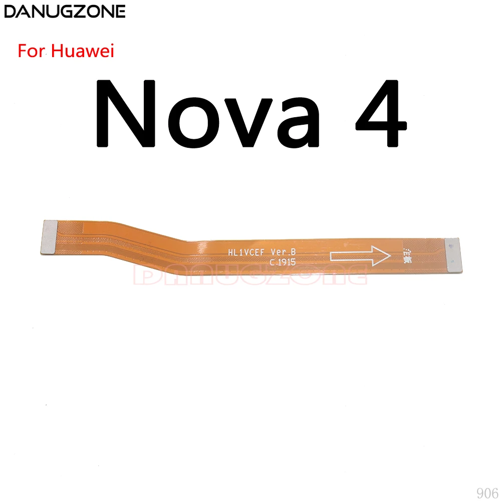 10 шт./лот для Huawei Nova 4 4E, материнская плата с ЖК-дисплеем, кабель для подключения материнской платы, гибкий кабель