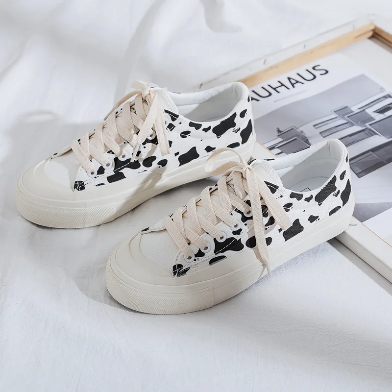 Кеды женские с цветочным принтом повседневные холщовые кроссовки на шнуровке