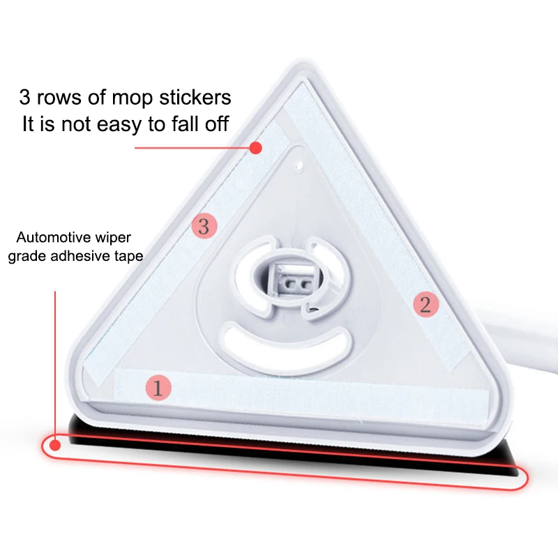 

Triangles Lazy Cleaning Mop Adjustable 360 Degree Rotatable Telescopic Rod Mop For Clean Roofs Walls Cars Corners RT88