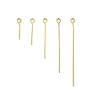 200pcs gold silver flat head pins diy jewelry findings making accessories stainless steel earring beading eye pin flat head pins