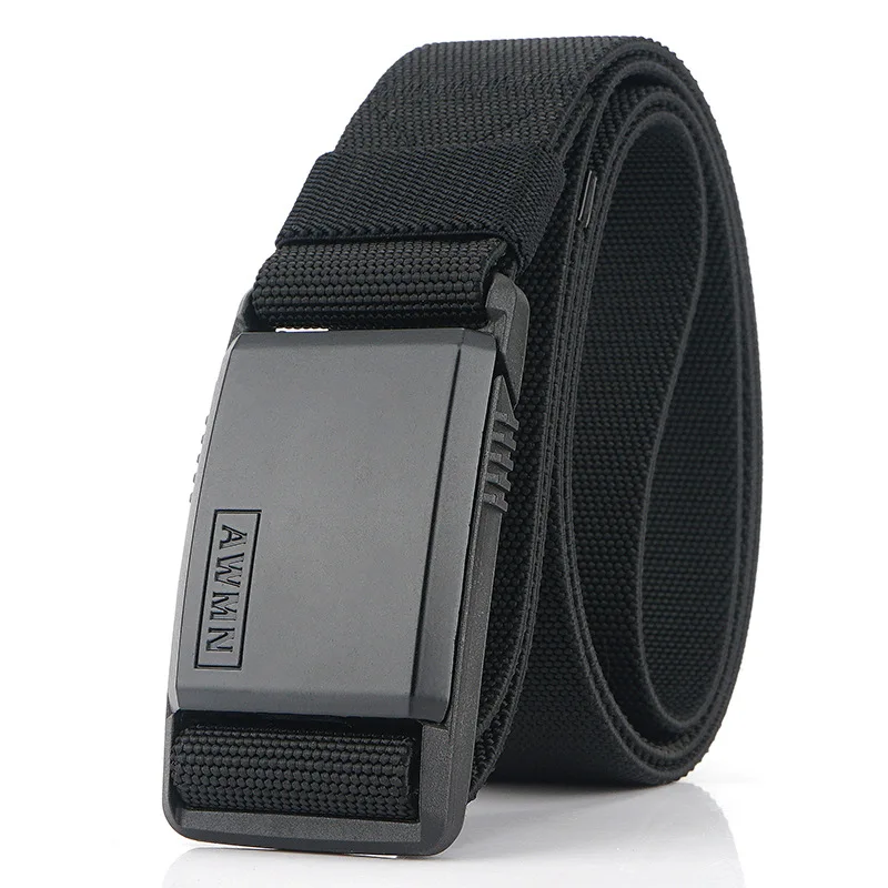 

DHL 50Pcs Nylon Belt Metal Magnetic Buckle Adjustable Belts For Men Military Combat Elastic Belts High Quality 3.8CM