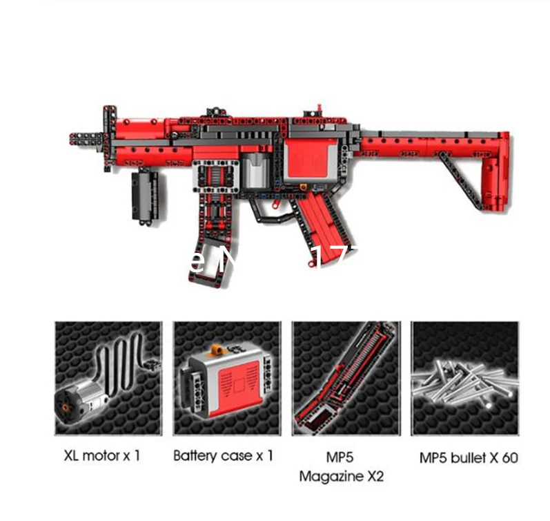 Новый военный серии MP5 пистолет пулемет модель строительные блоки комплект
