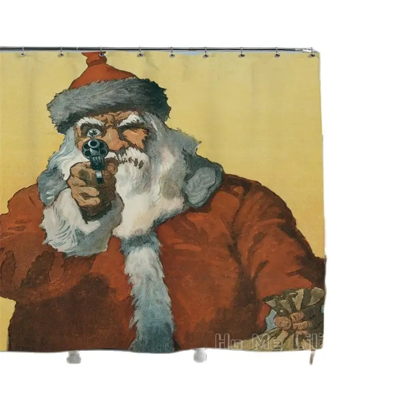 

Funny Santa Claus By Ho Me Lili Shower Curtain Theme Bathroom Decor Art Hipster Bathroom Unique Gifts