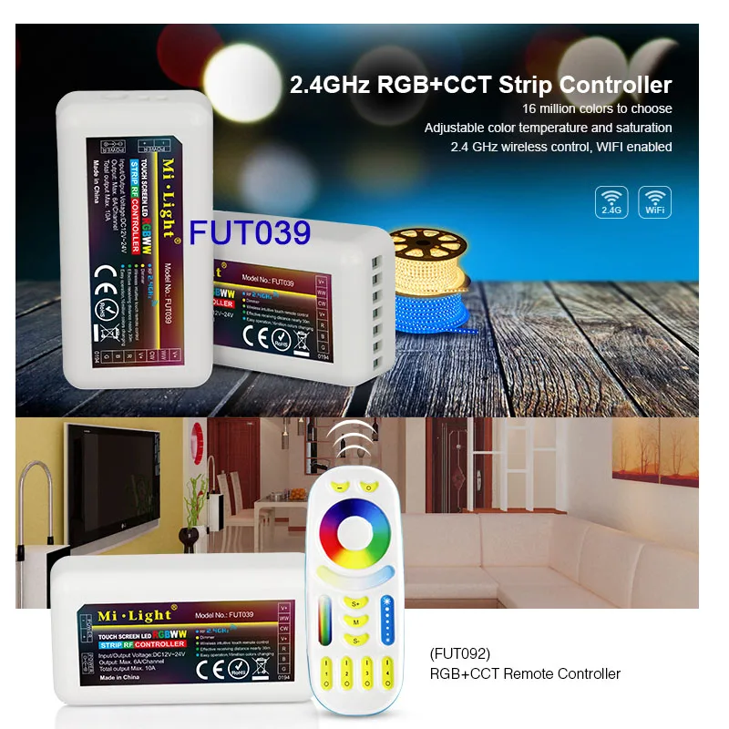 Miboxer RF 2 4G беспроводной Одноцветный диммер CCT RGB RGBW DMX512 + контроллер светодиодной
