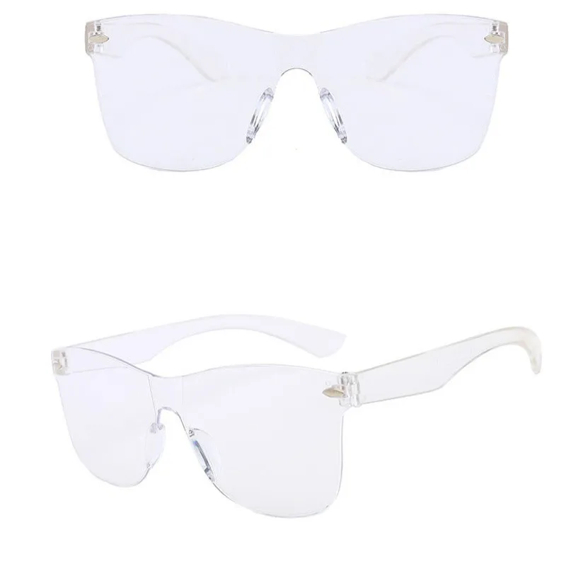 Солнцезащитные очки без оправы UV400 для мужчин и женщин Модные прямоугольные