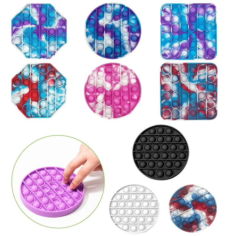 

New Push Bubble Fidget Pop Toys Adult Antistress Hand Simple Dimple Push It Toys For Children Kids Sensory Squeeze Toy Gifts