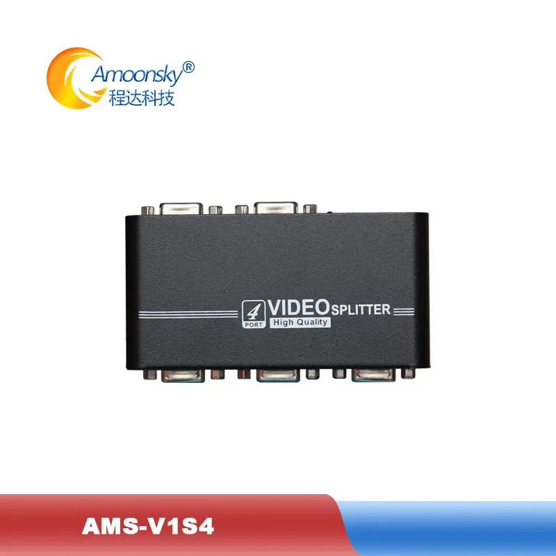 Сплиттер vga AMS V1S4 разветвитель 1 в 4 выхода поддержка портов HD видео для ЖК