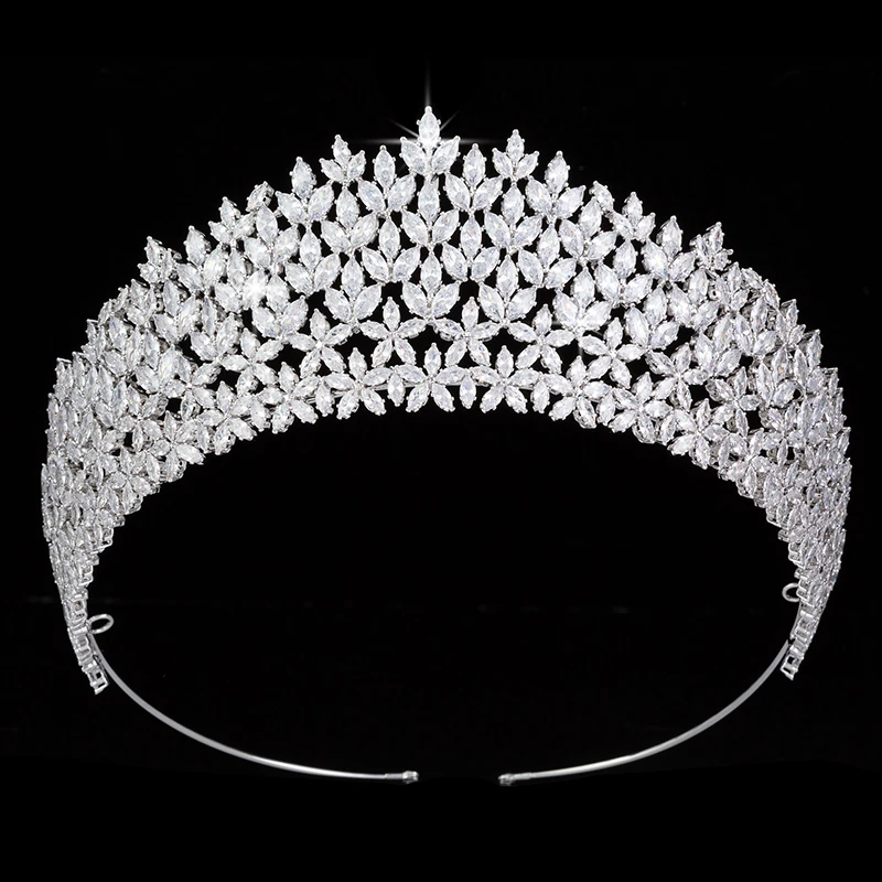 Корона тиара хадияна свадебные аксессуары для волос роскошные формы женщин