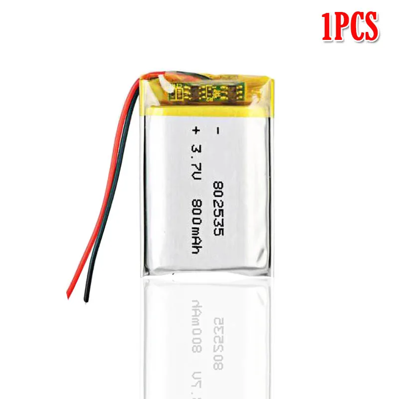 1pcs 800mAh 3,7 V 802535 литий-полимерный аккумулятор для bluetooth динамика MP5 gps DVD PDA светодиодный светильник Li-Ion Cell - Цвет: 1pcs