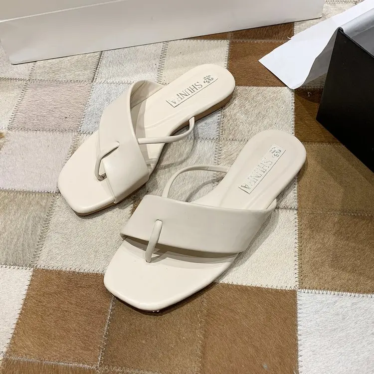 Женские шлепанцы SLHJC стильные летние сандалии Стильные уютные на плоской подошве