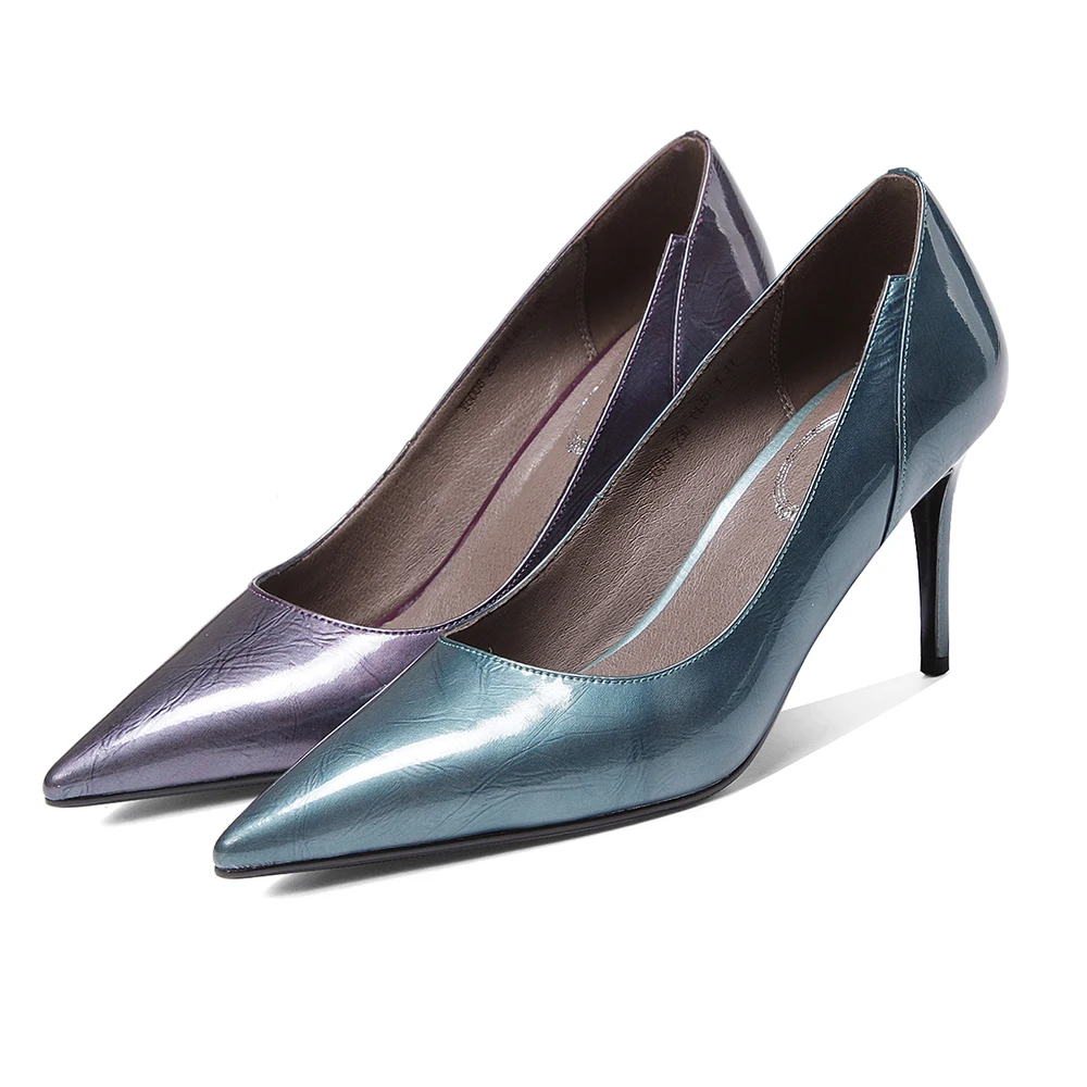 Женские туфли-лодочки на тонком высоком каблуке Пикантные вечерние туфли из