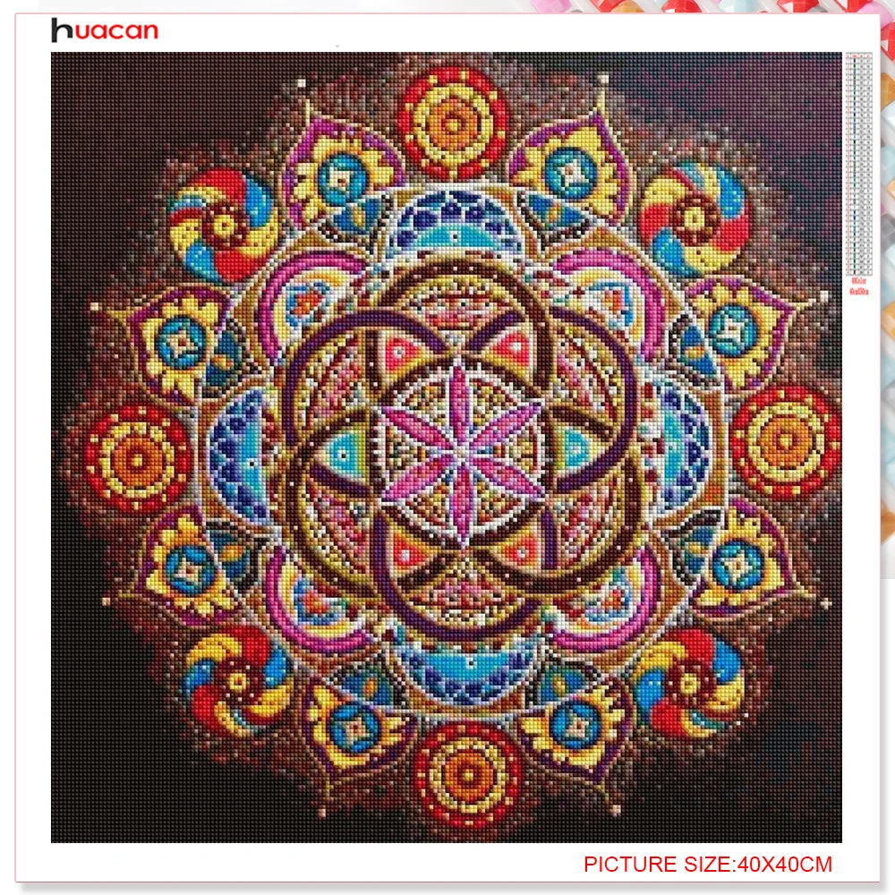 

Huacan Full Square Diamond Painting Mandala 5D DIY Diamond Embroidery New Arrival Home Decor Craft Kit