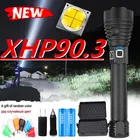 Светодиодный фонарь Xlamp XHP90.2 XHP70, 80000LM, сверхмощный, светодиодный фонарь, USB, масштабируемый тактический фонарь, перезаряжаемый аккумулятор 18650 26650