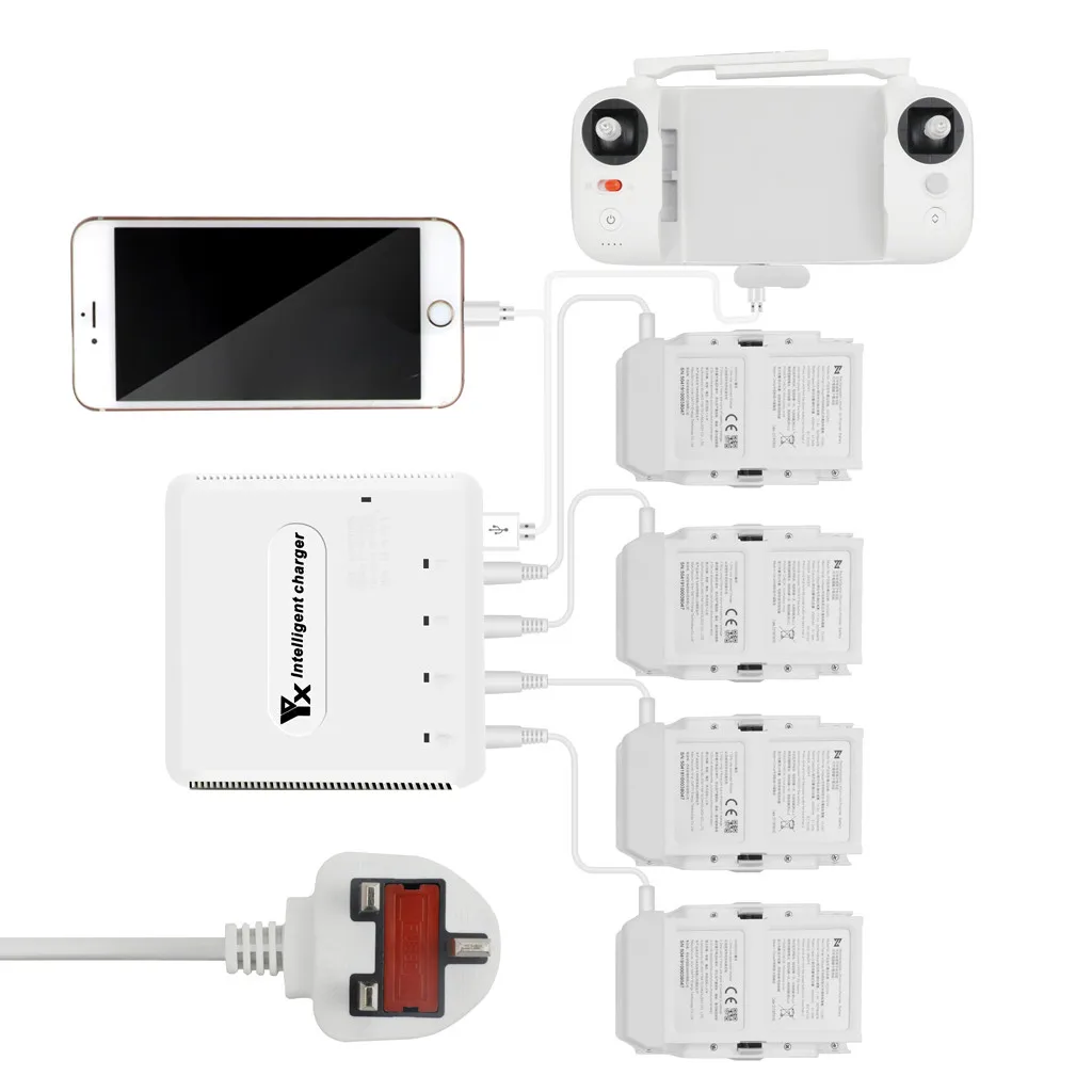 6 в 1 зарядное устройство для Xiaomi FIMI X8 SE Мульти USB зарядное устройство аккумулятора зарядка концентратор адаптер Квадрокоптер часть# g4