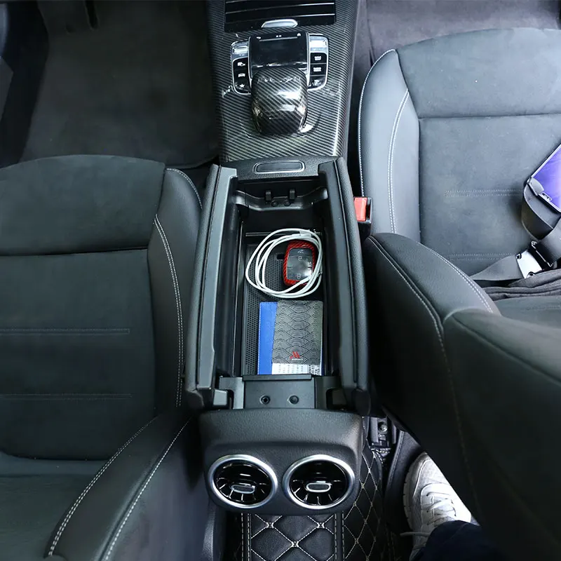 Для Mercedes benz A Class W177 A180 A200 B класс W247 интерьер автомобиля Центральная консоль подлокотник коробка для хранения аксессуары