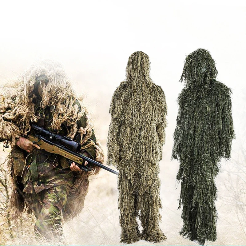 Камуфляжный военный тактический Костюм Ghillie уличная охотничья Боевая куртка CS
