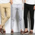 Мужские Узкие классические брюки, повседневные длинные брюки, мужские повседневные однотонные, с эластичными карманами, тонкие длинные прямые брюки, Костюмные брюки, 2021
