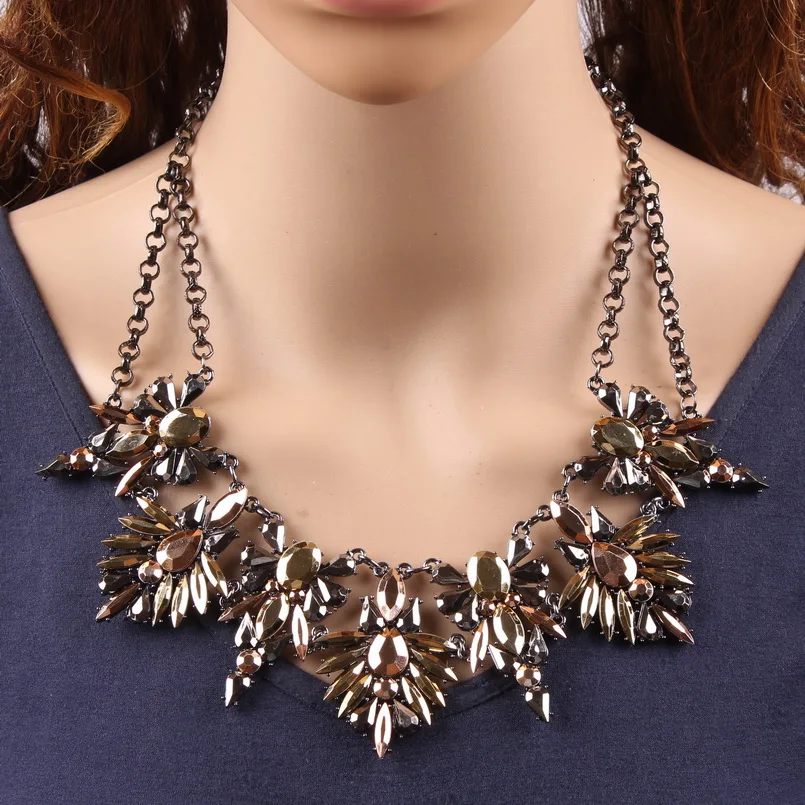 Новые модные дизайнерские осенние вечерние кулон ювелирные изделия из цветных