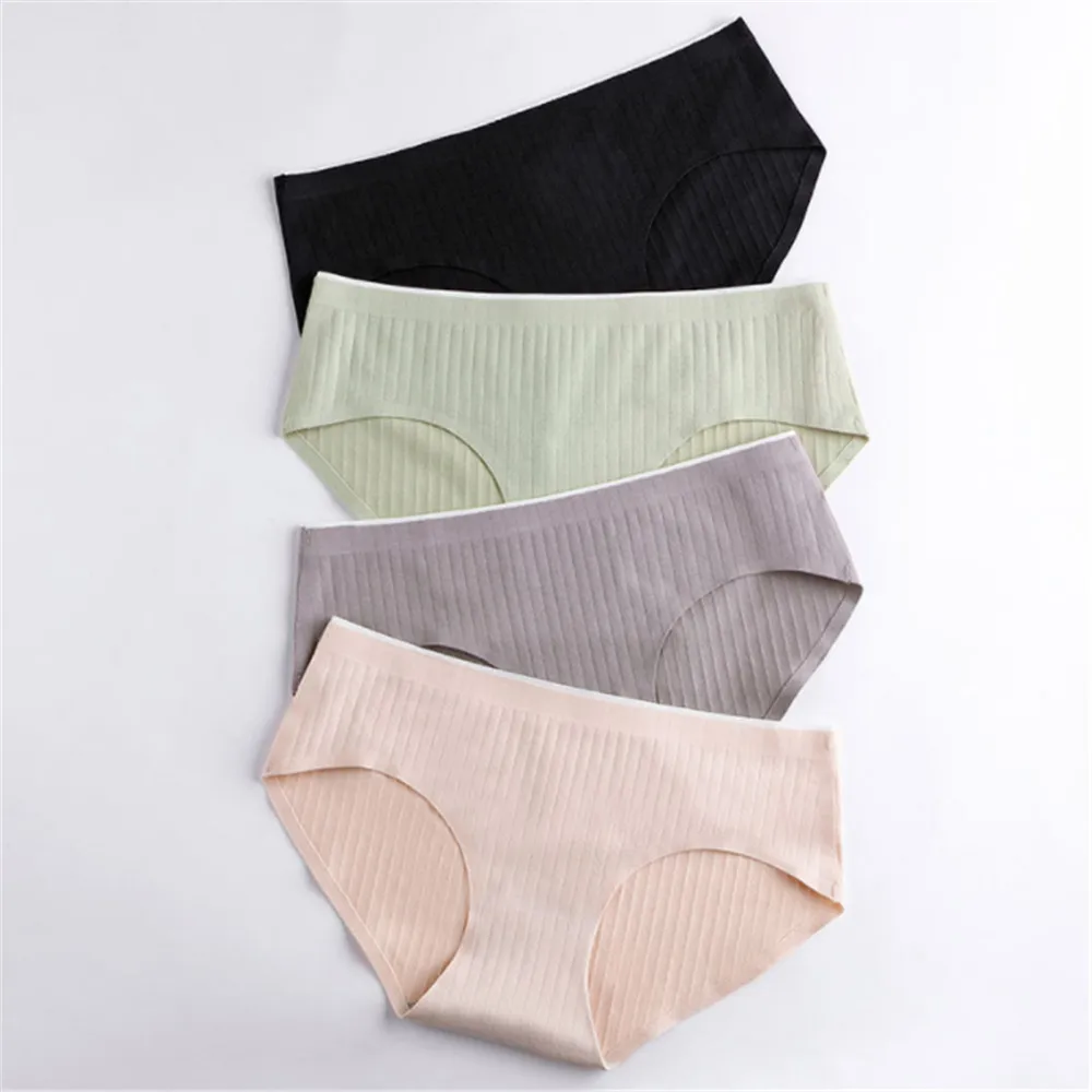 5 шт. женские трусики Дамское хлопковое нижнее белье дышащие Бесшовные трусы с