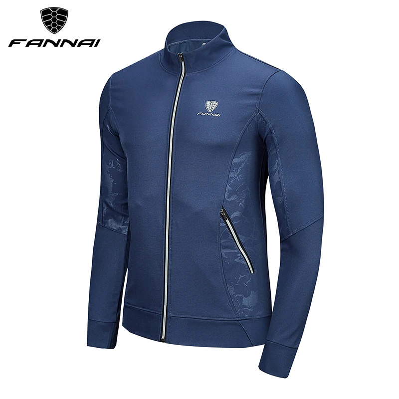 Куртка мужская Спортивная ветрозащитная на молнии с карманами и длинным