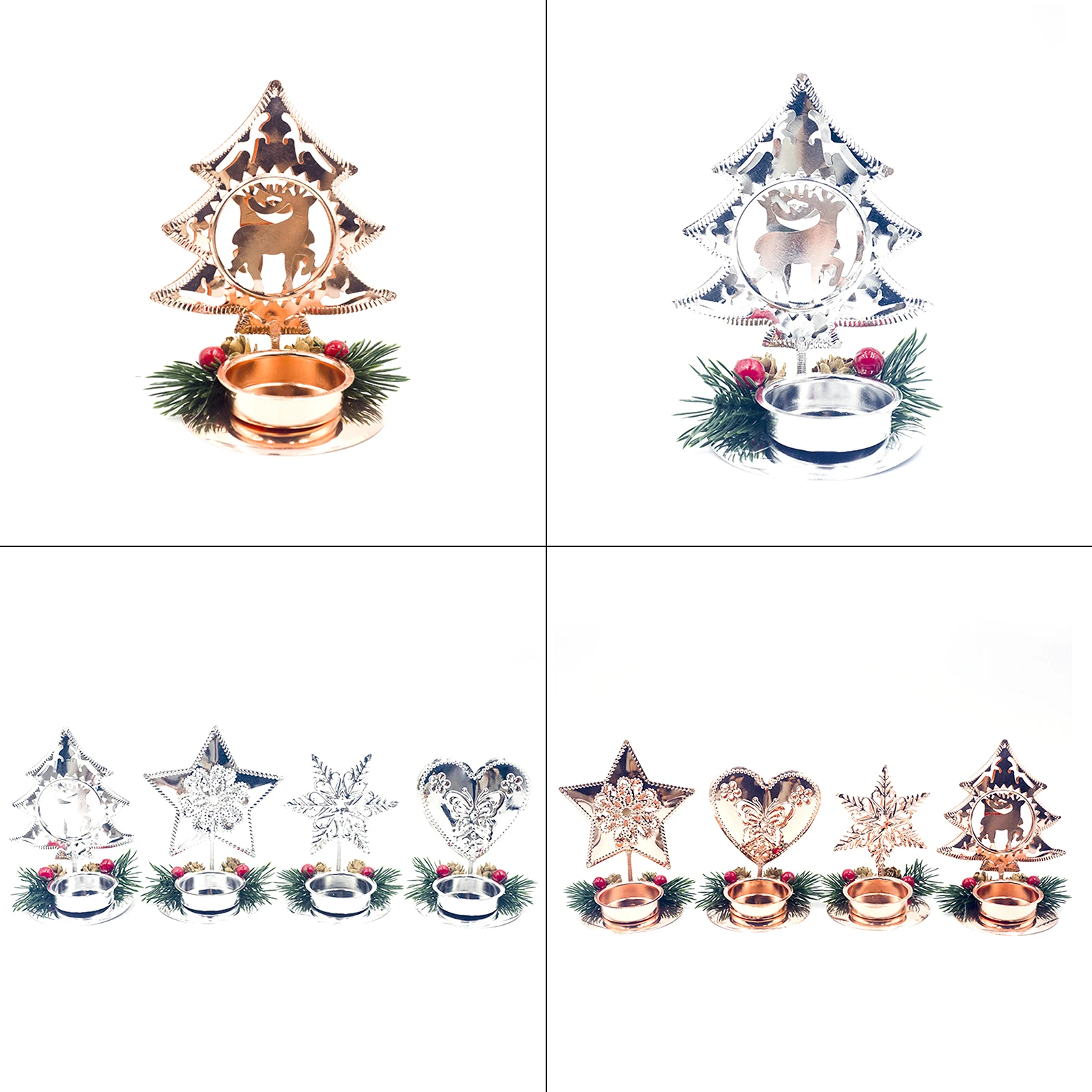 1/4 шт. рождественские украшения для дома Железного человека полые подсвечник