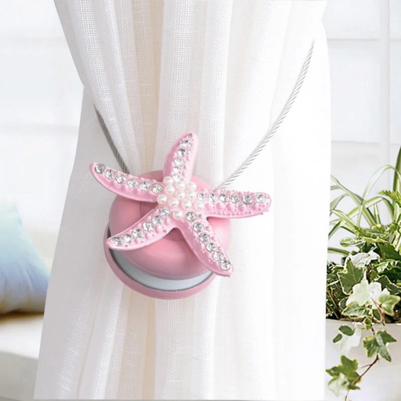 Простой стиль Морская звезда занавес кисточкой Зажимы Пряжка висячий шар