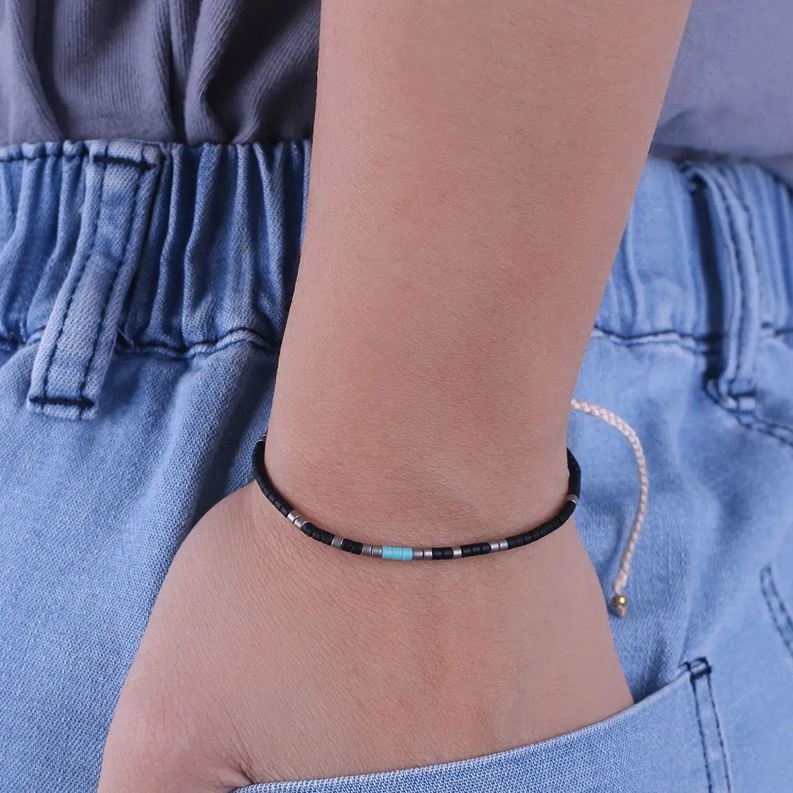

KELITCH Charm Miyuki Seed Beaded Handmade Friends Bracelets Fashion Single Adjustable Jewelry New Bracelet Gift for Women