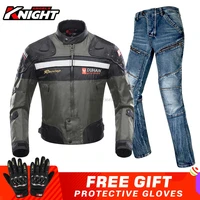 duhan motorcycle jacket pants suit motocross moto protective windproof racing jacket men motorcycle jacket with protection