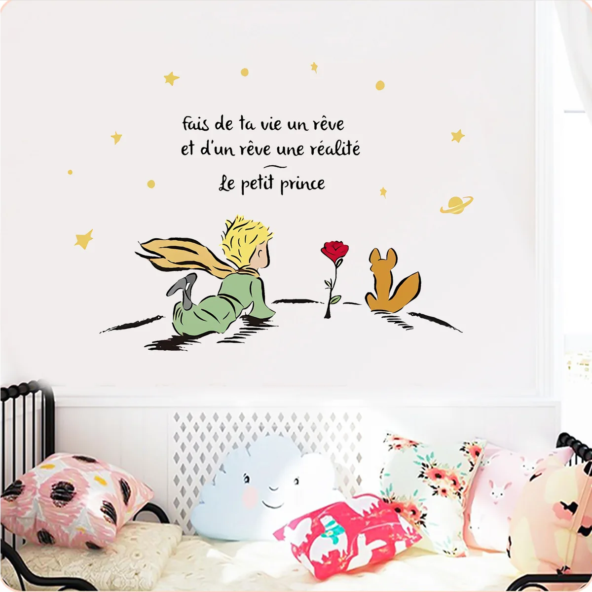 

The Little Prince Wall Stickers for Baby Room Door Decoration Stickers DIY Child Room Decor Waterproof Vinyl Wall Decal Kawaii