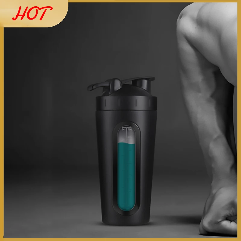 

Whey Protein Shaker Sports Bottle Tainless Steel Shaker Bottle Leakproof Gym Nutrition Vacuum Blender Cup LOGO Custom