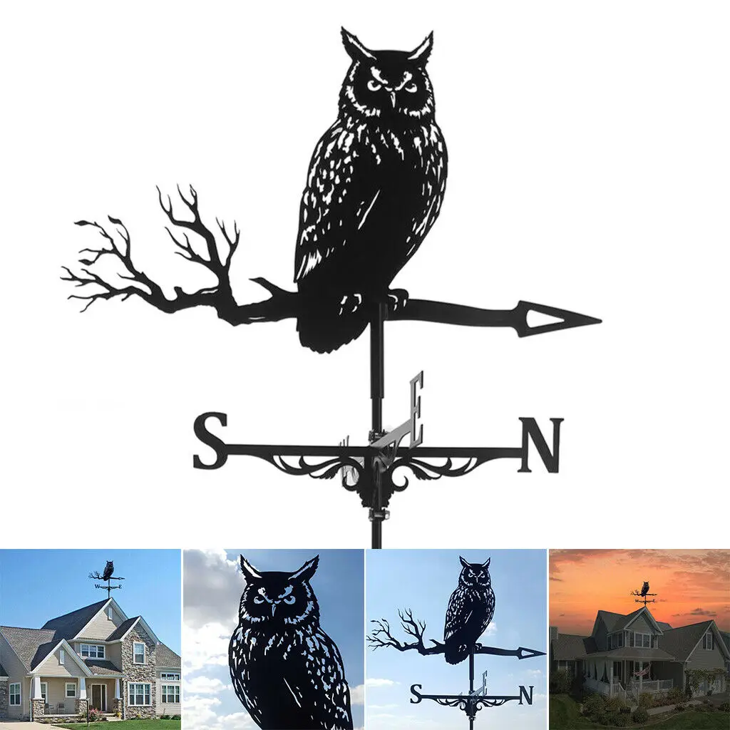 

Stainless Steel Weather Vane Wind Direction Outdoor Garden Stake Farm Roof Mount ind Direction Indicator Kit Decor Wind Speed