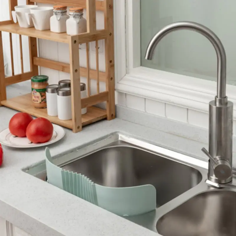 

Kitchen sink telescopic flap household dishwashing splash-proof sink suction cup grease trap kitchen accessories Water baffle