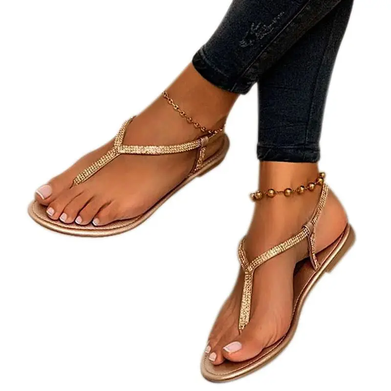 

AGODOR Women Flats Sandals Criss Cross Flats Sandals Thong Sandals Flip Flop Sandals Shoes Casual Beach Sandals Size 33-43