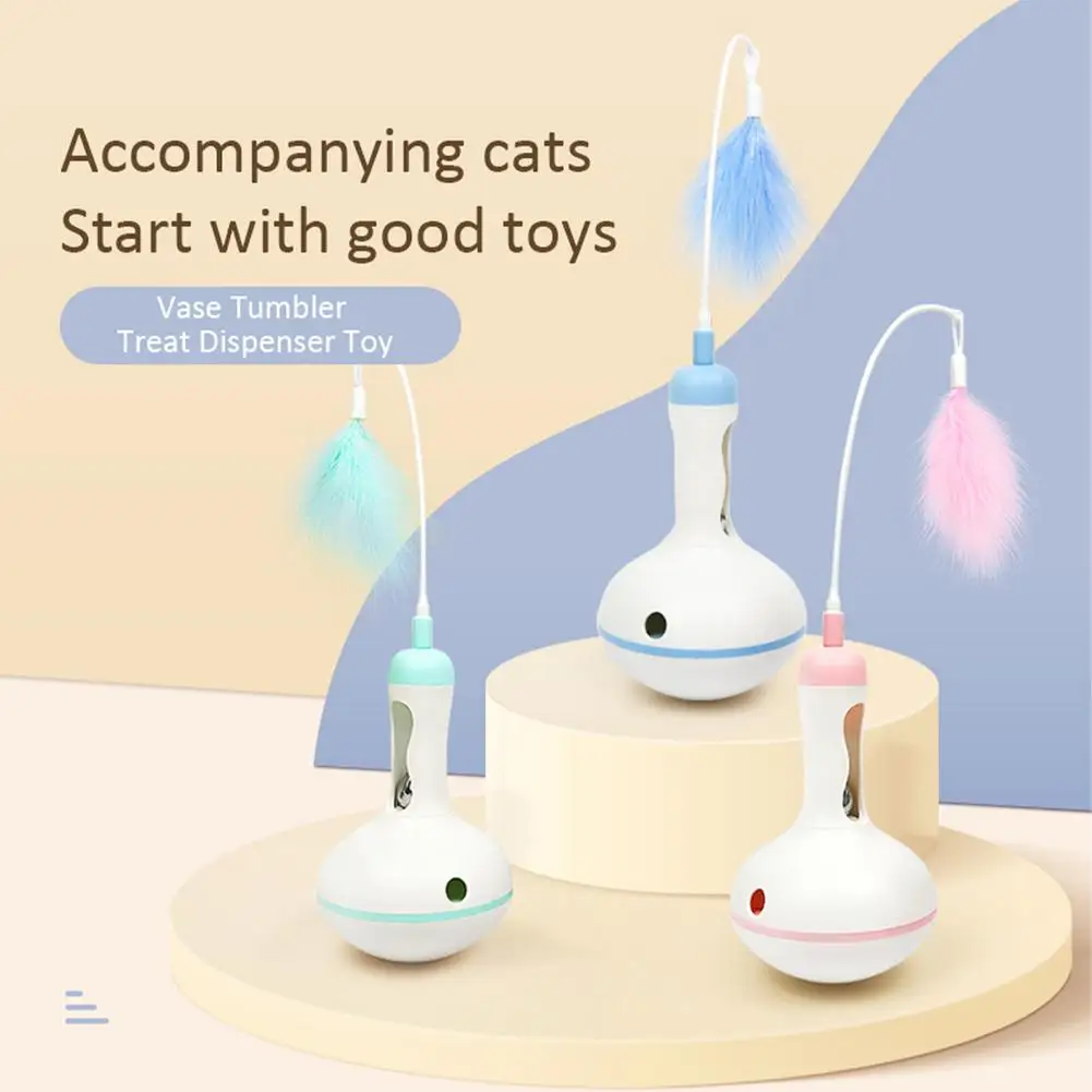 

Interactive Cat Toys For Indoor Tumbler Cats Toy 360 Degree Irregular Self Rotating Relieve Anxiety Training Puzzle Intelligenc