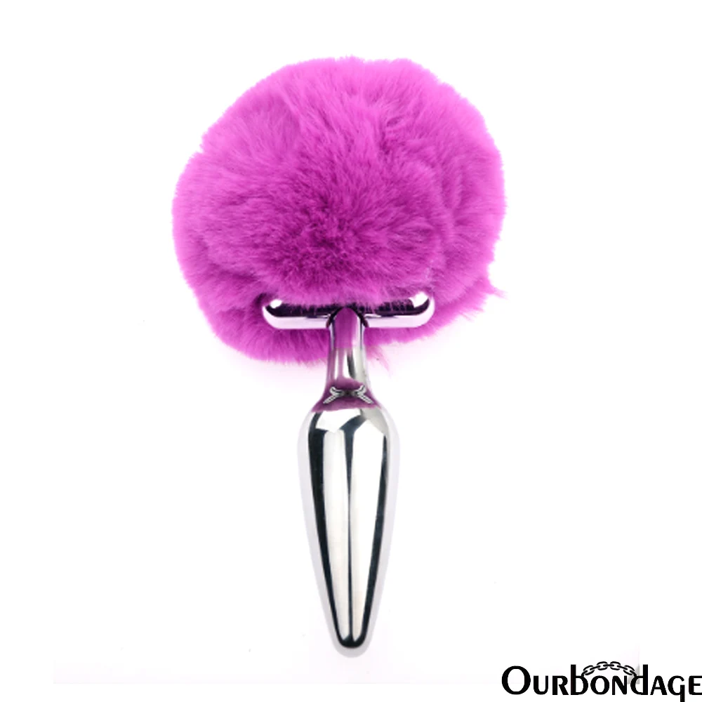 Ourbondage 5 цветов сплав Анальная пробка расширения меховыми шариками для Для мужчин