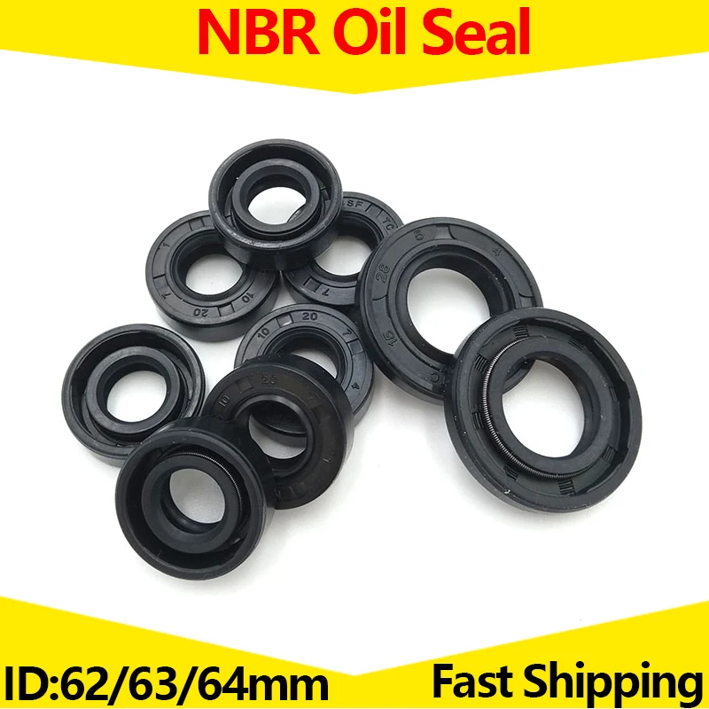 

NBR Framework Oil Seal ID 62mm 63mm 64mm OD 70-120mm Thickness 6-16mm Nitrile Butadiene Rubber Gasket Sealing Rings