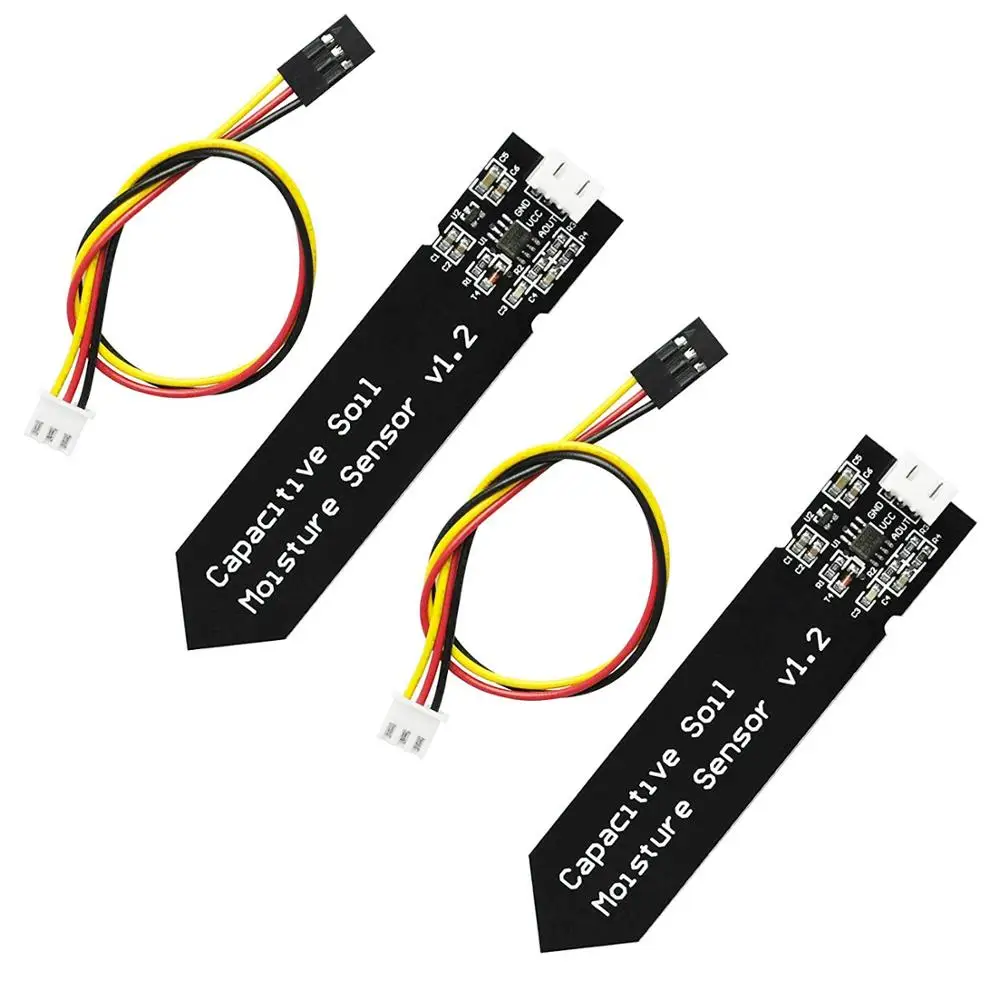 

SET/LOT 2 Capacitive Soil Moisture Sensor Module Not Easy to Corrode Wide Voltage Wire Corrosion Resistant For Arduino 3.3-5.5V