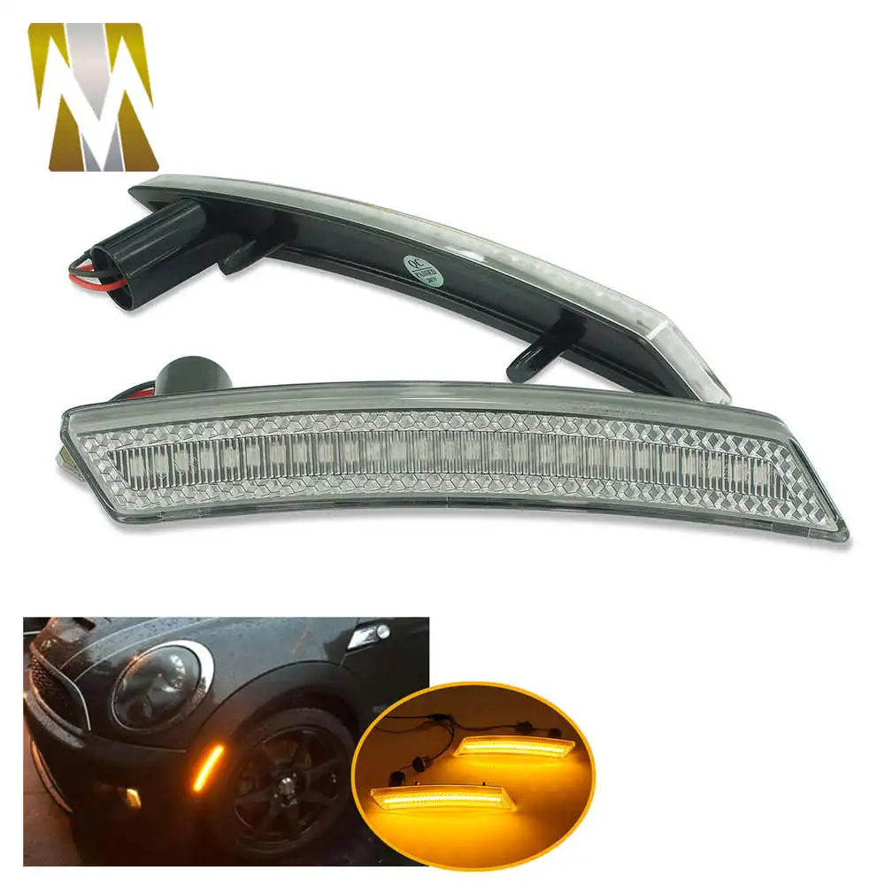 

Для мини медный свет для Mini Cooper R55 R56 R57 R58 R59 R60 R61 светодиодный указатель Поворота Боковой габаритный светильник боковой повторитель лампа дл...