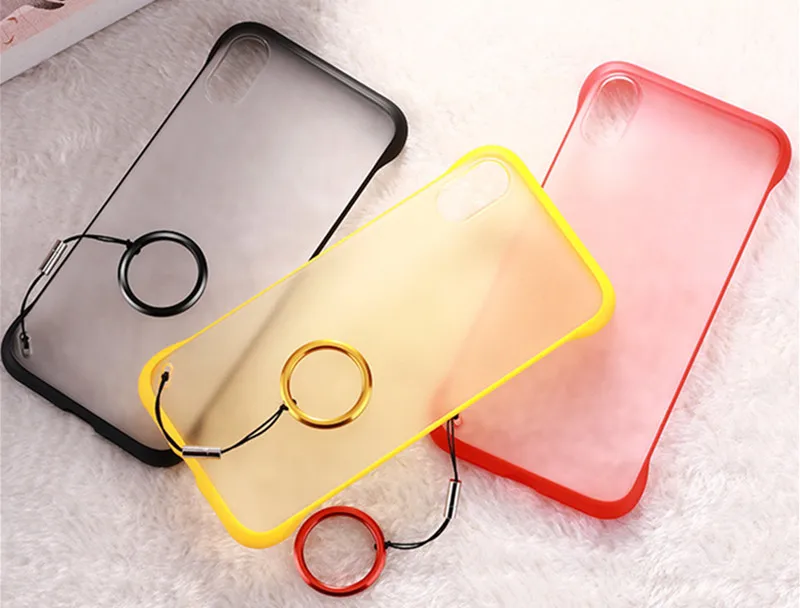 KoisAcase выполненные Прозрачный матовый жесткий чехол для телефона для samsung S8 S9 S10 Plus Note 8, 9, 10, A50 A60 A70 A80 чехол для телефона с кольцевым