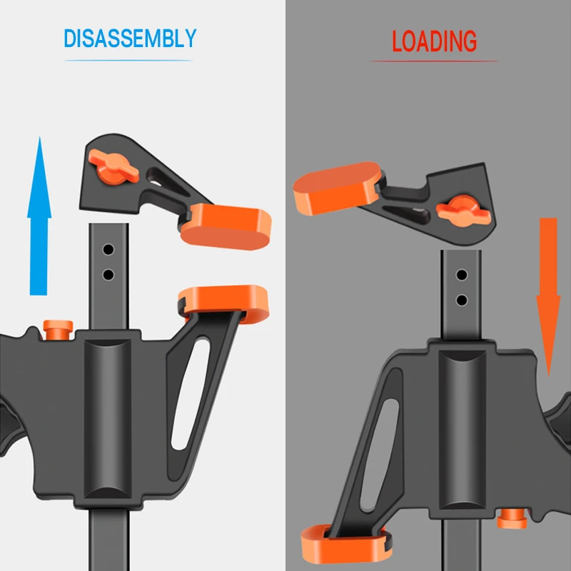 4-Inch Woodworking Bar Clamp, DTBD Quick Release Spreader Clamp for DIY, Hand Speed Squeeze Ratchet Tool Kit image 2