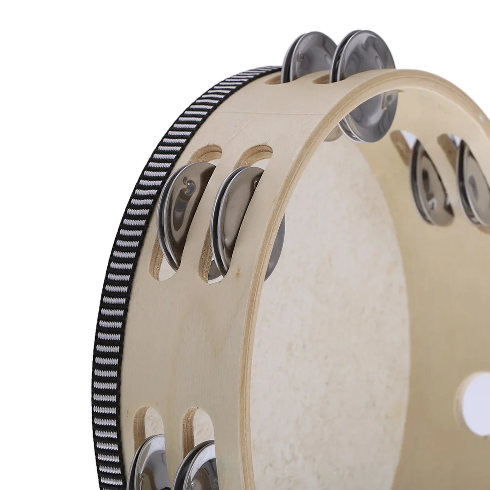 Горячая Новинка 8 &quotдвухрядный Тамбурин барабан Колокольчик из березового