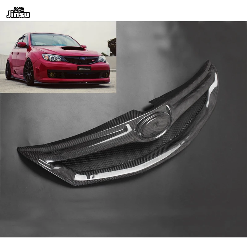

OEM style real carbon fiber front bumper grille For Subaru Impreza 10th 2.0R 2.5T WRX STI 2007 2008 2009 2010 CF styling grill
