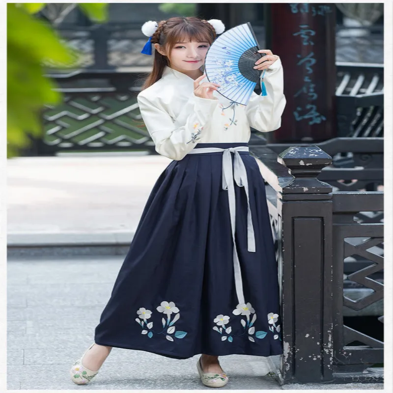 Hanfu платье ханбок Тан Китайская древняя традиционная ханьфу для женщин Fusion