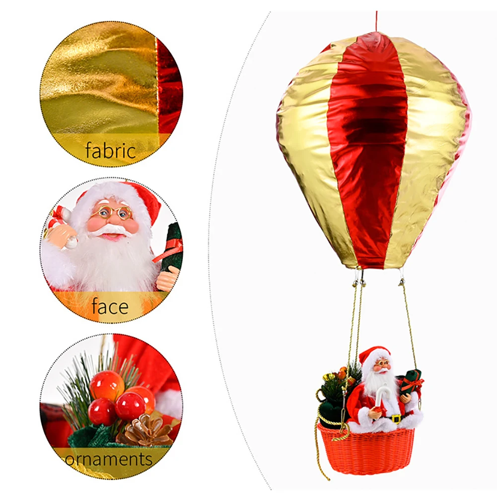 

Christmas Hot Air Balloons, Ceiling Pendant Decoration Christmas Santa Hot Air Balloons For Christmas Party Decoration