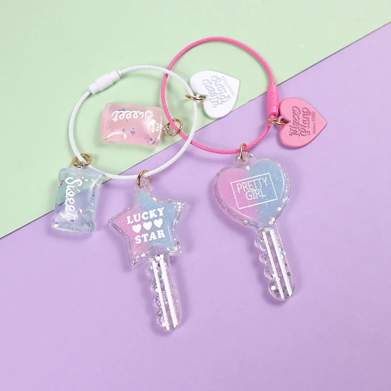 

1pcs Rectangle Key Styles Transparent Blank Acrylic Insert Keyring Photo Picture Frame Keychain DIY Keyring Gift For Kids