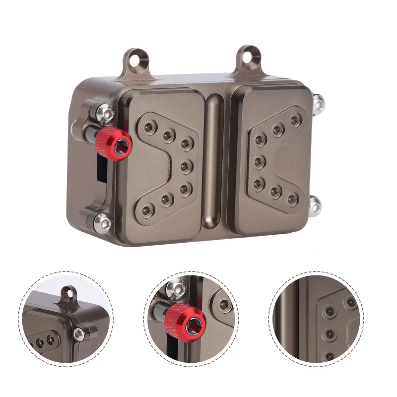 

1/10 RC Car Aluminum Alloy ESC Case Receiver Box With Screws Accessories Replacement Parts For Axial SCX10 90046 Crawler