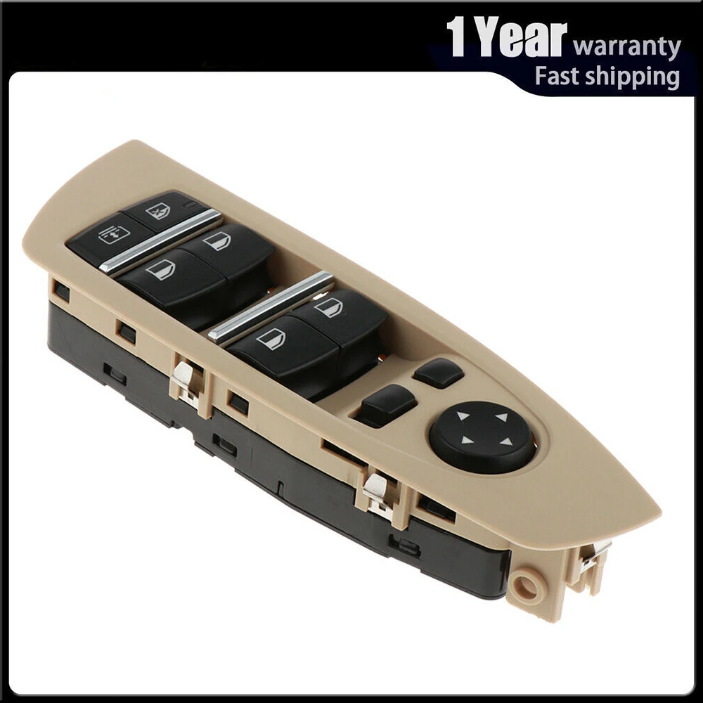 

Master Window Switch with Beige panel Lifter Button For BMW F18 F06 F02 730 740 750 518 525 528 530 550 61319241915 61319241956