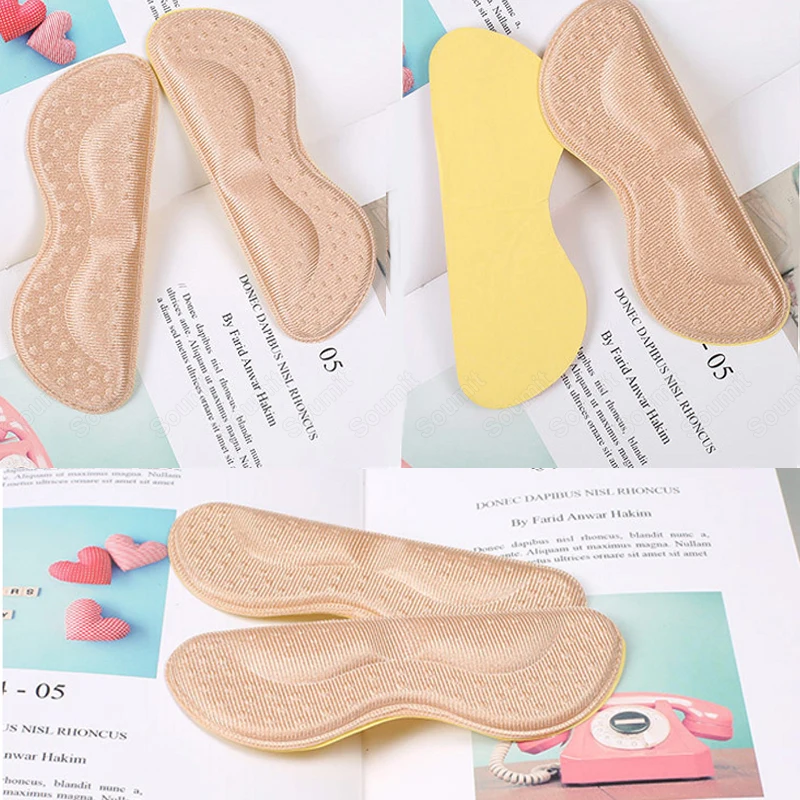 

Women Heels Insoles Pads for High Heel Shoes Self-Adhesive Liner Grip Foot Protector Stickers Feet Pain Relief Care Inserts Pad