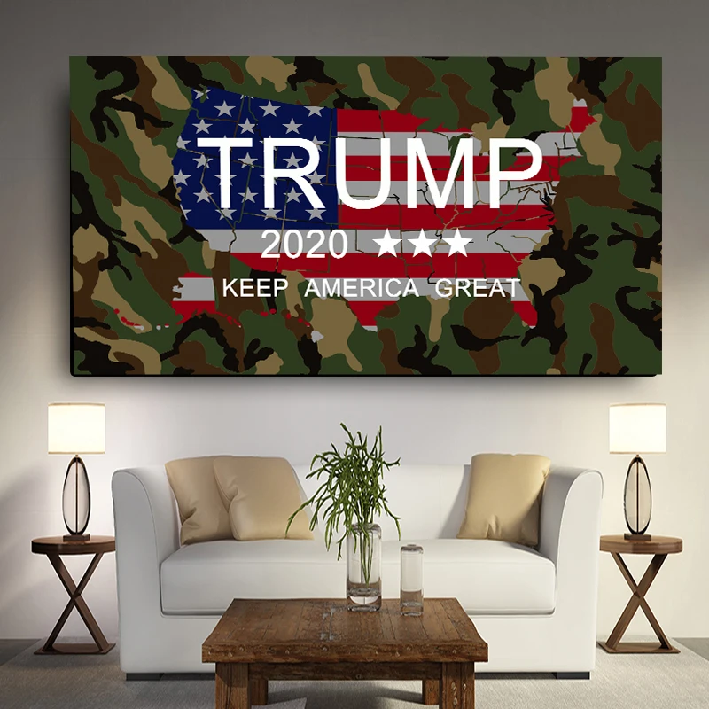 Постер с американским Президентом Трампом Картина на холсте настенный