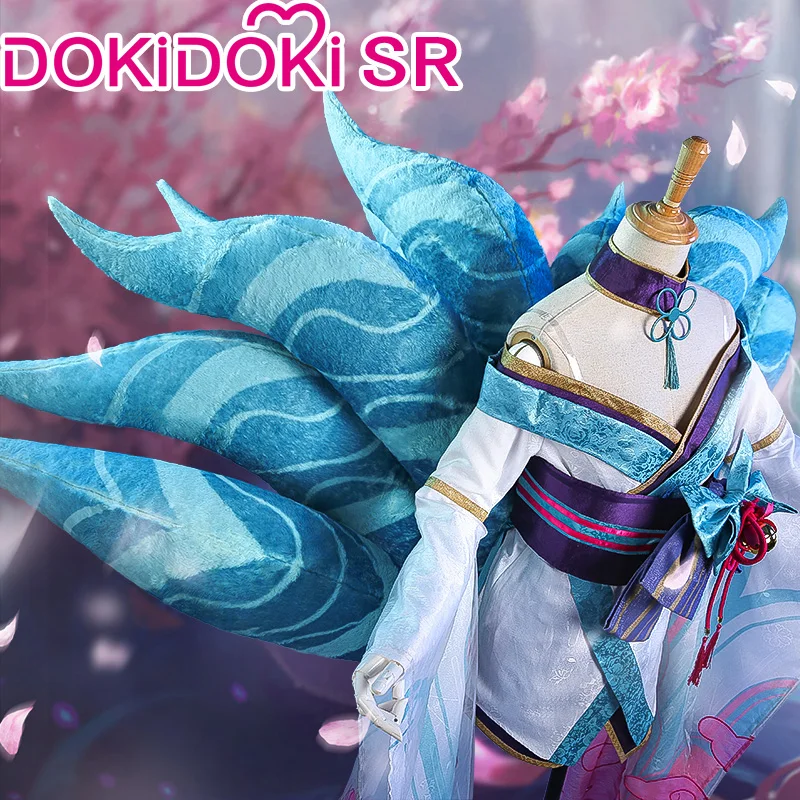 Женский костюм из игры Лига Легенд DokiDoki-SR косплей дух Цветущий Ари LOL хвост |